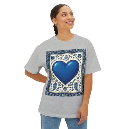 Midnight Run Blue Heart Oversized Tee