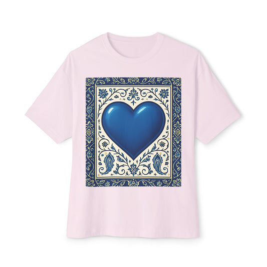 Midnight Run Blue Heart Oversized Tee