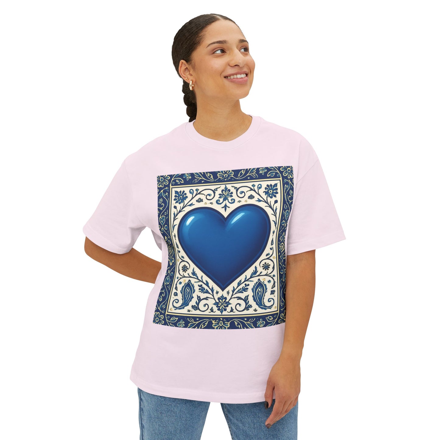 Midnight Run Blue Heart Oversized Tee