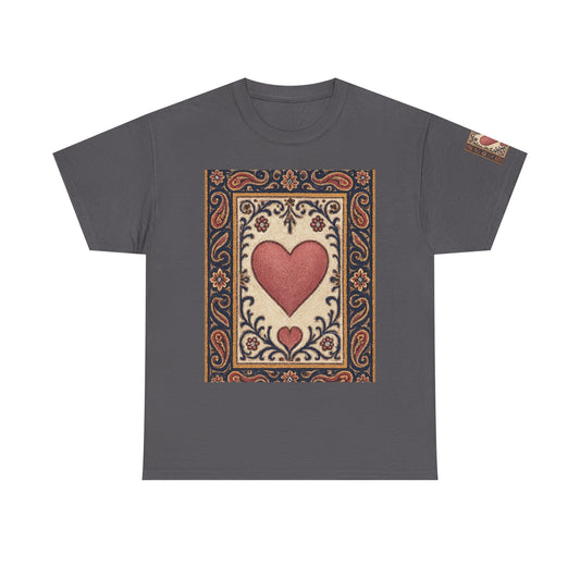 Vintage Heart Graphic Unisex Heavy Cotton Tee