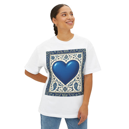 Midnight Run Blue Heart Oversized Tee